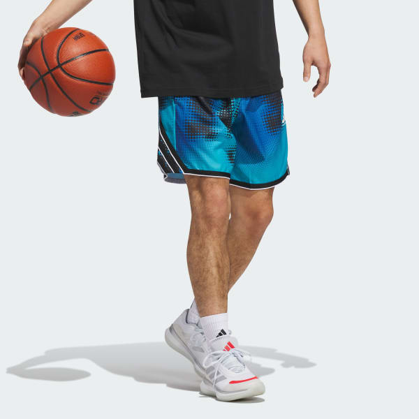tyrkysová Celovzorované šortky adidas Crazy Lite