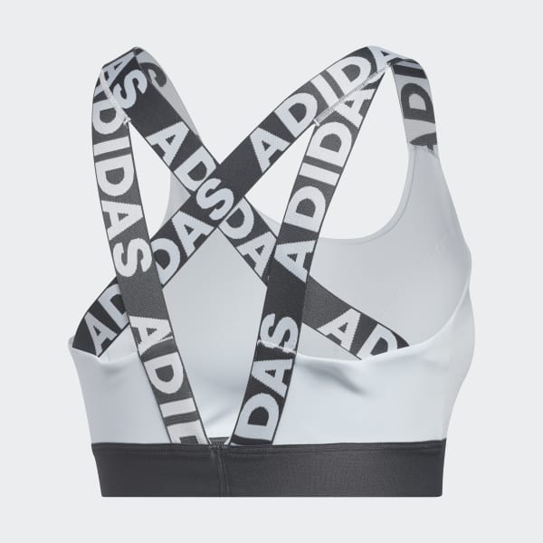 logo-tape sports bra, Off-White