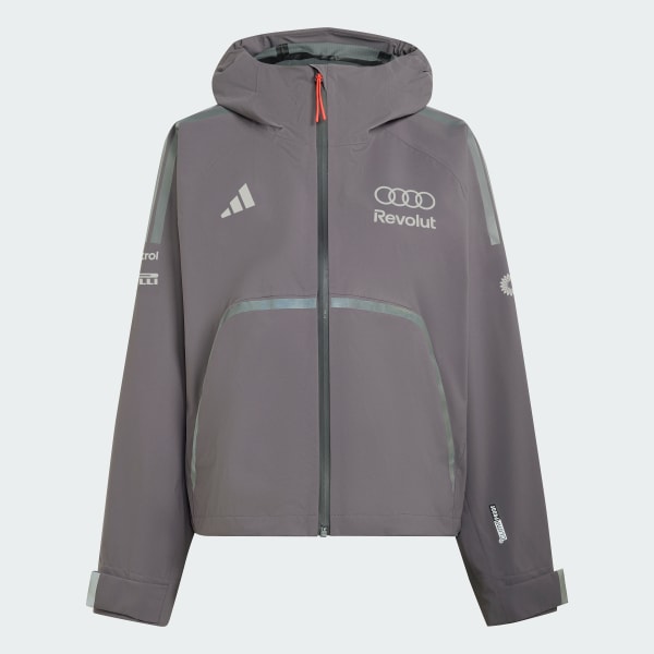 Grey AUDI REVOLUT F1 TEAM ENGINEERS & MARKETING RAIN JACKET