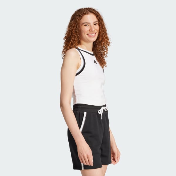 Blanc Débardeur court coton Color-Pop Essentials