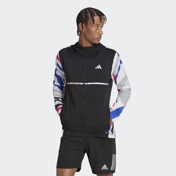 Schwarz Own the Run Seasonal Jacke