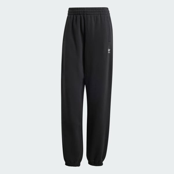 Svart Essentials French Terry Joggingbyxor