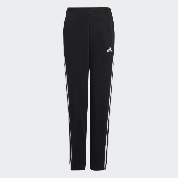 Μαύρο Essentials 3-Stripes Fleece Pants