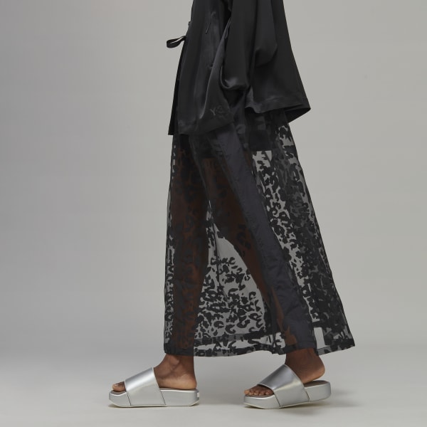 Black Y-3 Sheer Leopard Skirt CX926