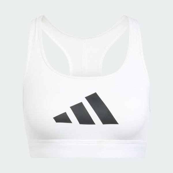 White Powerreact Graphic Bra
