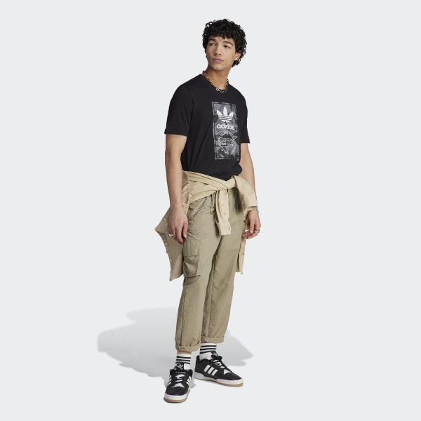Black Graphics Camo Tongue Label Tee