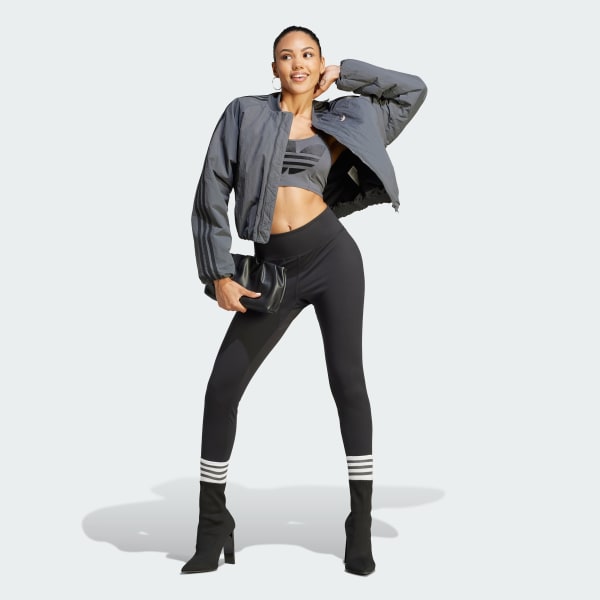Veste Adidas Originals Jacket Noir et Or trefoil Femme style