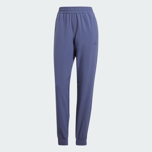 Blauw Pacer All Gym 3-Stripes Woven Mid-Rise Broek