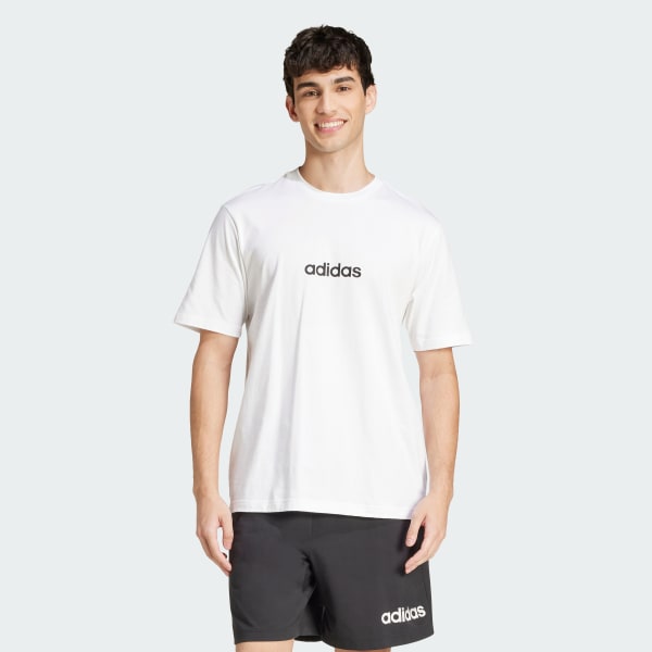 White Essentials Linear Single Jersey Tee