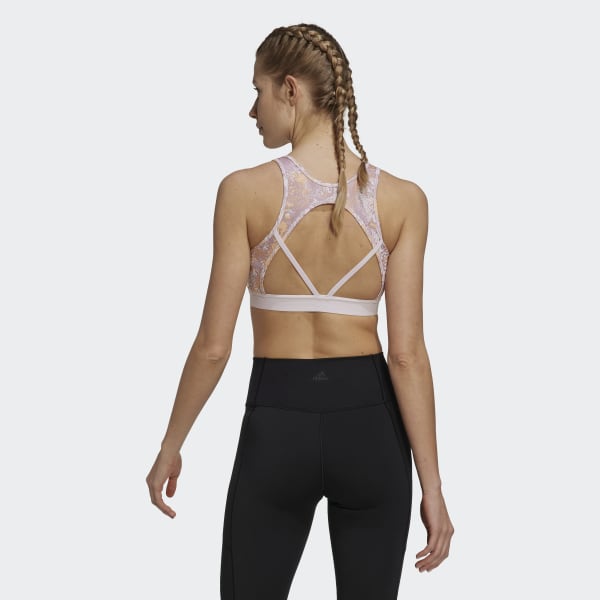 Adidas Sports Bra Womens XS White Workout Athletic Yoga Gym Logo