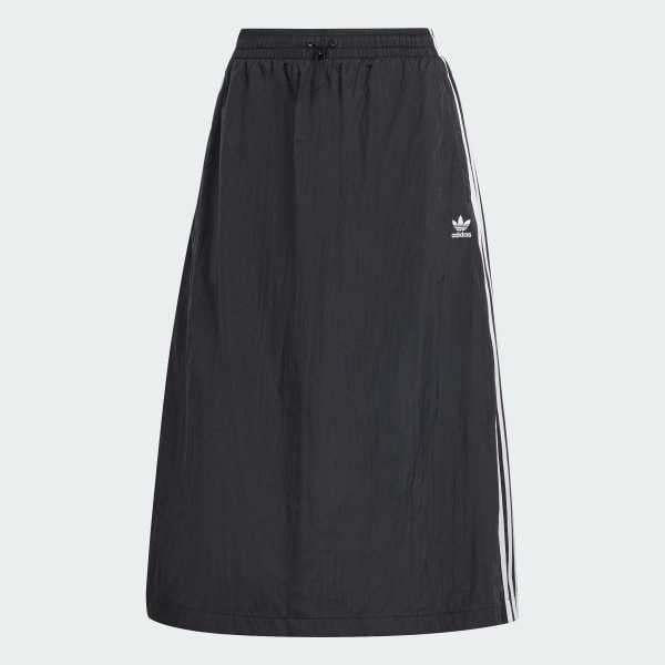 Black 3-Stripes Long Skirt