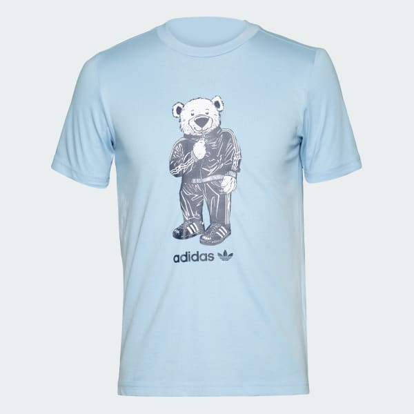 Blue adidas Originals Trefoil Bear Tee