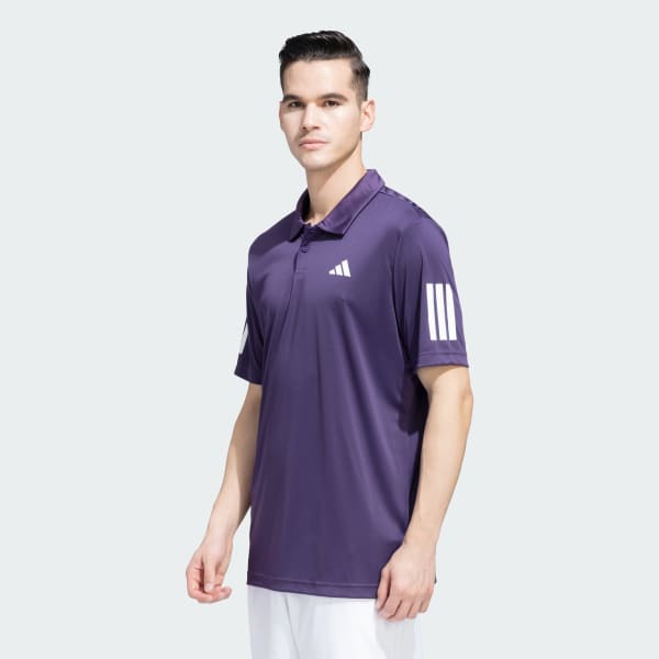 Purple Club 3 Stripes Polo Shirt