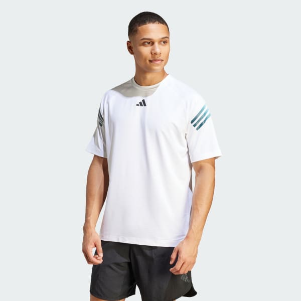 White adidas with colorful back top