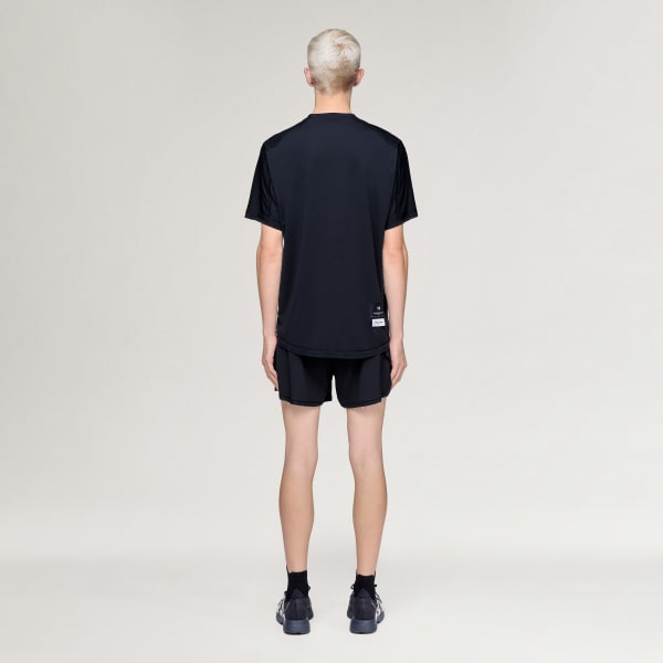Zwart Y-3 RUNNING SHORT SLEEVE T-SHIRT