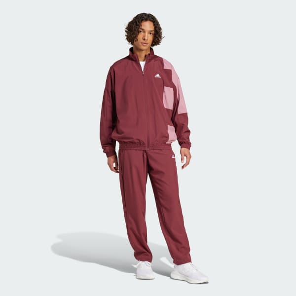 adidas Sportswear Colorblock Track Suit Burgundy adidas UK