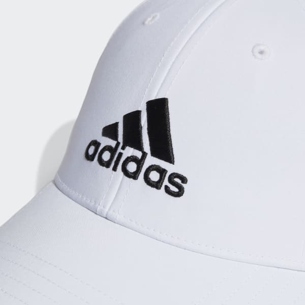 Blanco Gorra Embroidered Logo Lightweight Baseball