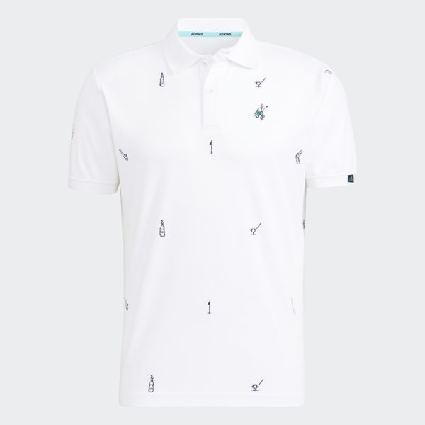 adidas AEROREADY Play Green Graphic Golf Polo Shirt - White | adidas  Singapore