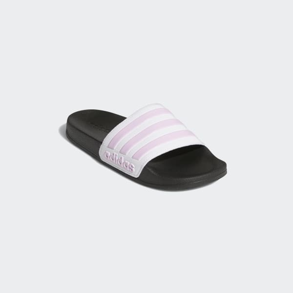 White Adilette Shower Slides