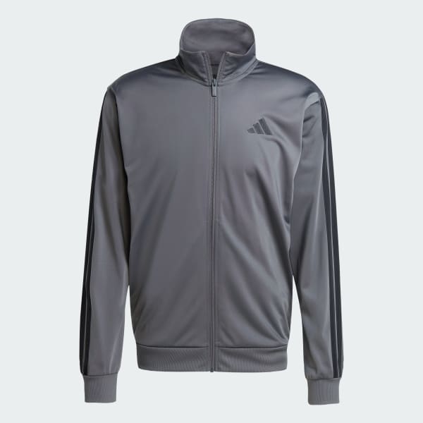 adidas 3-Stripes Tricot Regular Track Jacket - Grey | Free