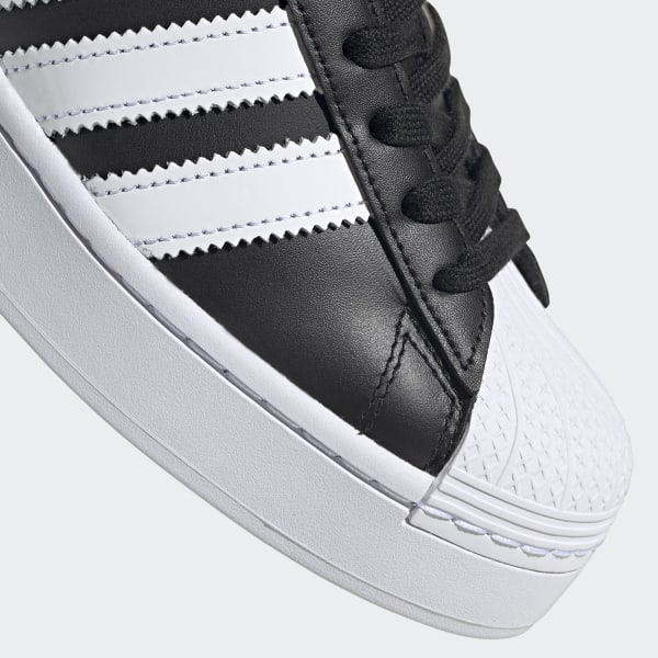 adidas superstar high top black and white