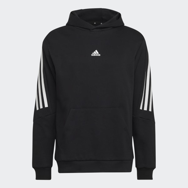 Negro Polera con Capucha Future Icons 3 Tiras HF567