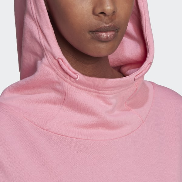 Ροζ Studio Lounge Cropped Hoodie TE823