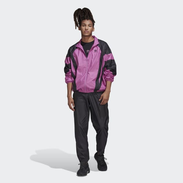 fialová Tepláková bunda adidas Rekive Graphic