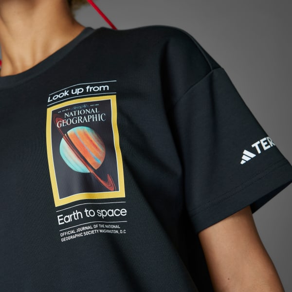 Siyah adidas National Geographic UF AEROREADY Graphic Tişört