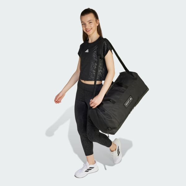 Schwarz All Sports Animalprint Crop-Shirt