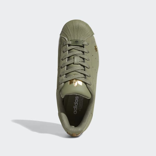 adidas superstar green and gold