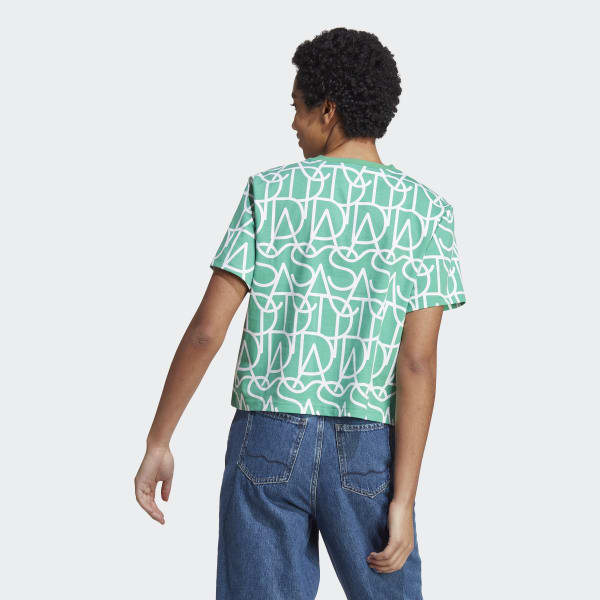 Grun Allover adidas Graphic Boyfriend T-Shirt