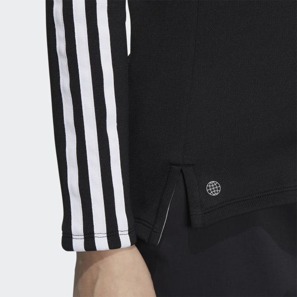 Svart AEROREADY 3-Stripes Mock Neck Long Sleeve Long-sleeve Top DJ664