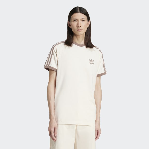 ★★送料無料★★adidas Originals MEN'S 3-STRIPES TEE / BEIGE NEW MENS ADIDAS ORIGINALS CALIFORNIA 3 STRIPES TREFOIL SHIRT
