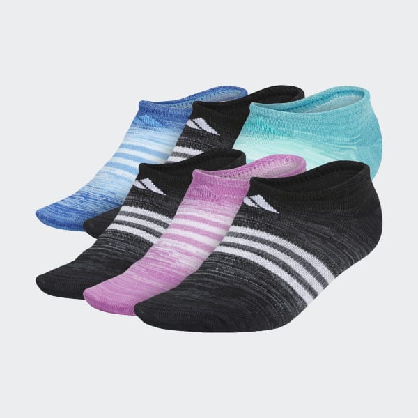 adidas Superlite Ombré No-Show Socks 6 Pairs - Black | Women's Training |  $20 - adidas US