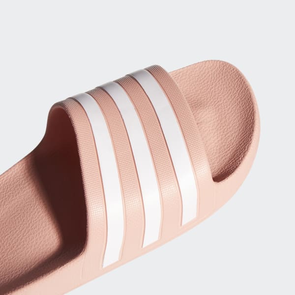 dusty pink adidas slides