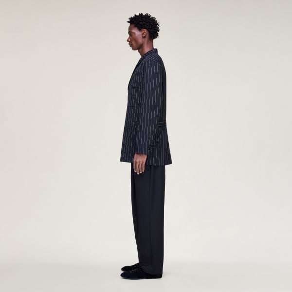 Black Y-3 REFINED WOOL TRACK PANTS