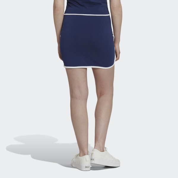 Blue Mini Skirt with Binding Details UW748