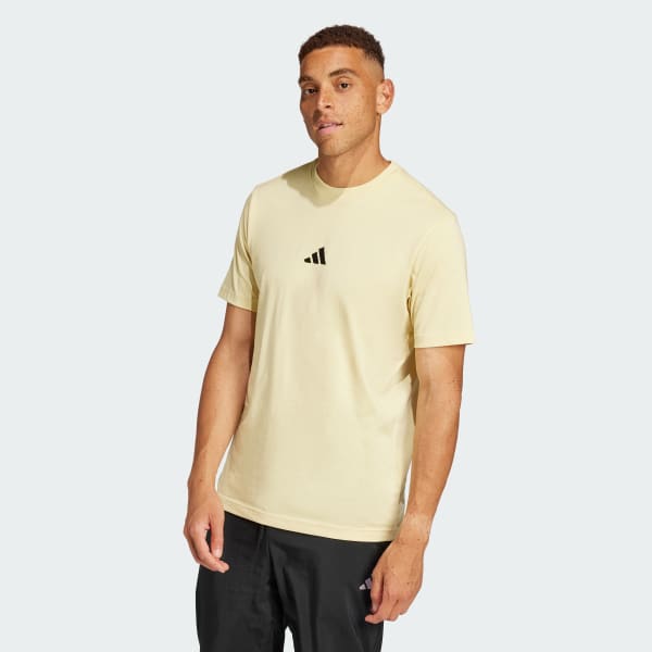 Yellow Essentials Small Logo Single Jersey Tee