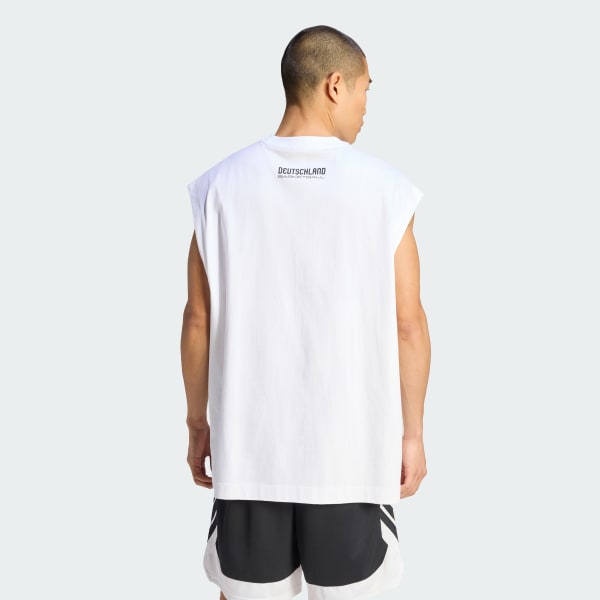 White DBB BASKETBALL GRAPHICS SLEEVELESS T-Shirt 2