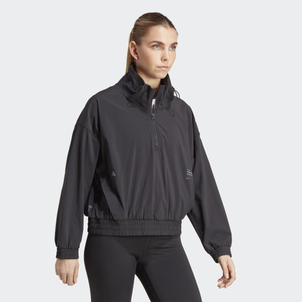 Negro Corta Viento de Entrenamiento Exercise Snacking