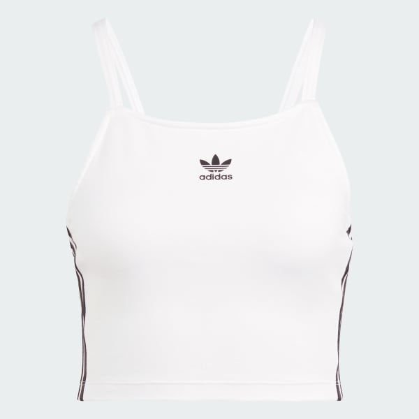 Wit Adicolor 3-Stripes Croptop