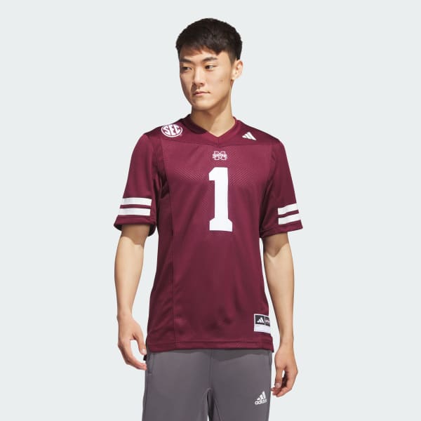 adidas Mississippi State Football Off Field Home Jersey Burgundy Free Shipping with adiClub adidas US