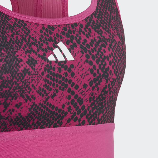 Pink AEROREADY PowerReact Animal Print Padded Sports Bra