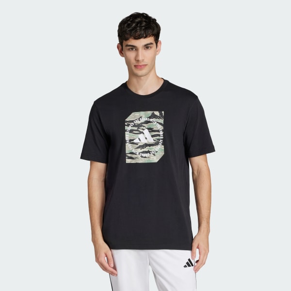 Negro Polo Estampado Camo Shape