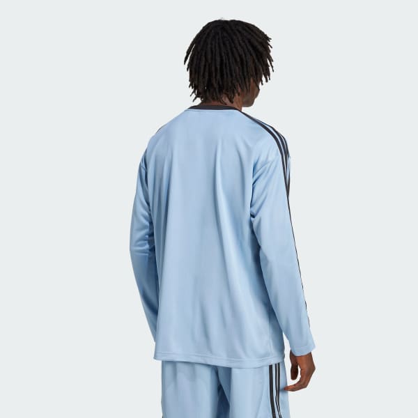 ブルー adidas アディカラー ジャカード 長袖ジャージー