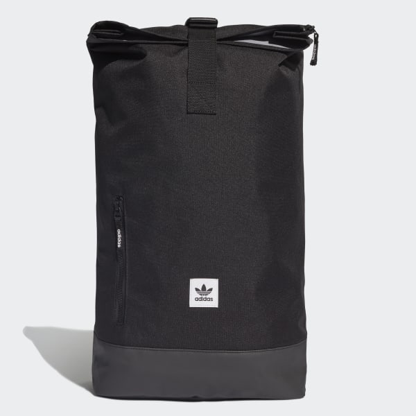 adidas Premium Essentials Roll-Top Backpack - Black | adidas Singapore