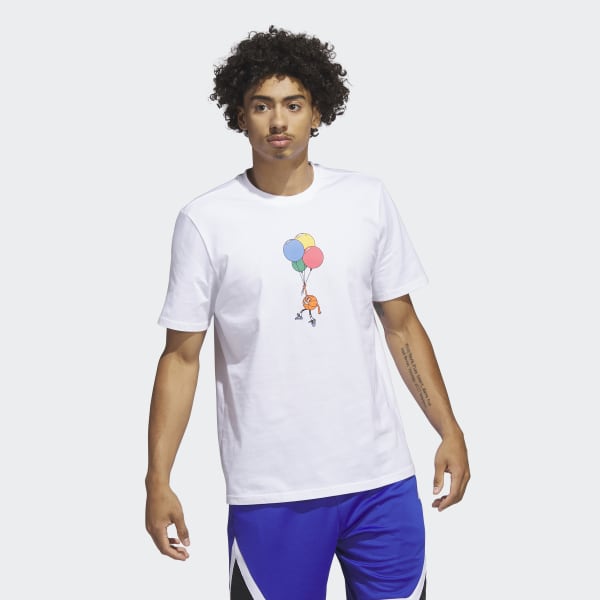 White Lil' Stripe Basketball Graphic Tee