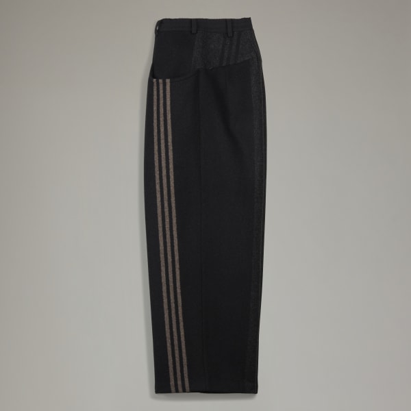 Black Engineered 3-Stripes Wide Leg Track Pants Y7825