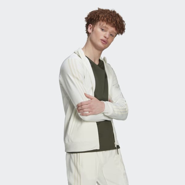 Blanco Chaqueta Deportiva 3 Tiras Ajustada CN315